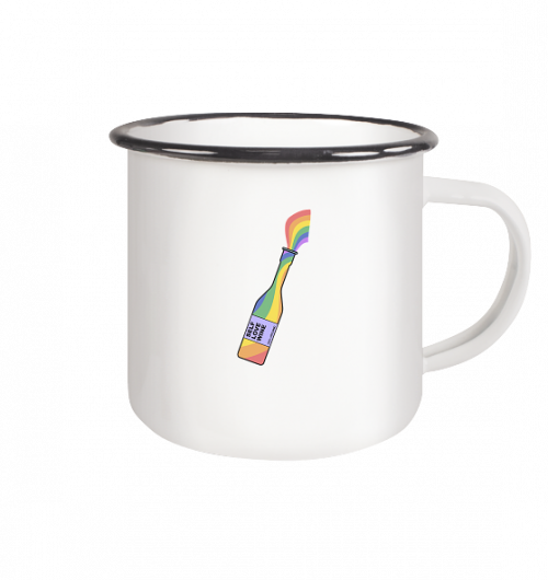 Pouring Pride – Die Kollektion, die Vielfalt feiert - Emaille Tasse (Black)