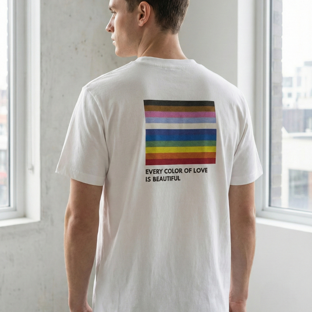 Pride T-Shirt Statement Spruch Progress Flagge Modell