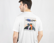 Pride shirt I Kissed A Boy Mockup Male White Background