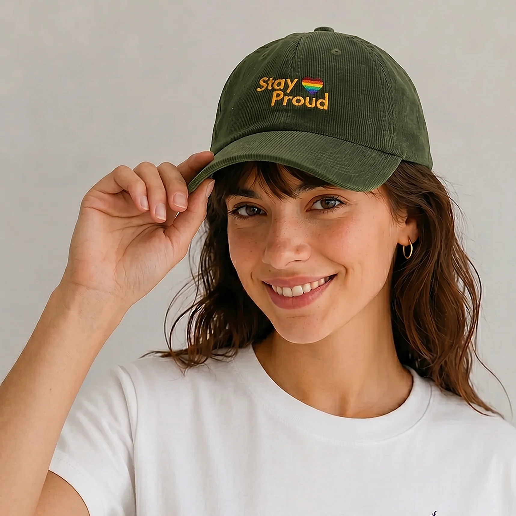 pride-cap-cord-statement-spruch-regenbogen-herz-olivgruen